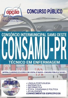 Apostila Concurso CONSAMU PR 2019 PDF e Impressa Técnico em Enfermagem