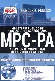 Apostila Concurso MPC PA 2019 PDF e Impressa Assistente Ministerial de Controle Externo