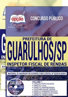 Apostila Concurso Prefeitura de Guarulhos 2019 PDF e Impressa Inspetor Fiscal de Rendas