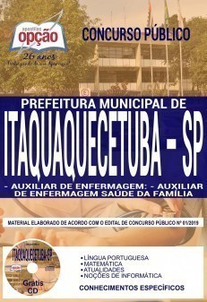 Apostila Concurso Prefeitura de Itaquaquecetuba 2019 PDF e Impressa Auxiliar de Enfermagem