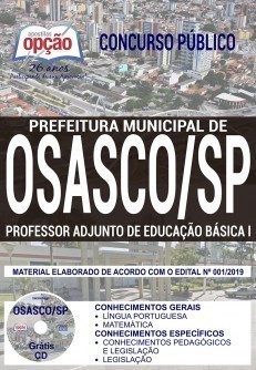 Apostila Concurso Prefeitura de Osasco 2019 PDF e Impressa Professor Adjunto de Educação Básica