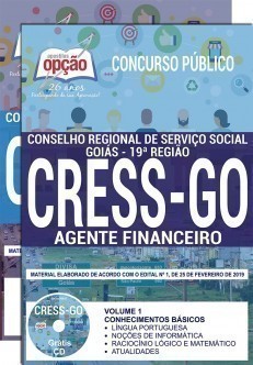 Apostila CRESS GO 2019 Agente Financeiro PDF e Impressa