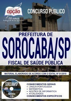Apostila Prefeitura de Sorocaba 2019 Fiscal de Saúde Pública PDF e Impressa