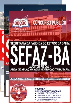 Apostila SEFAZ BA 2019 Auditor Fiscal Administração Tributária PDF e Impressa