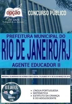 Apostila Prefeitura do Rio de Janeiro 2019 PDF e Impressa Agente Educador II