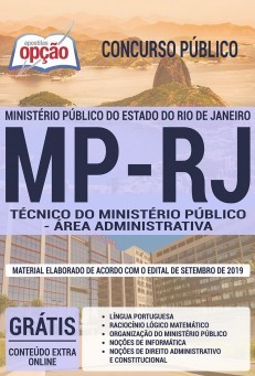 Apostila Concurso MP RJ 2019 Técnico do Ministério Público Área Administrativa PDF e Impressa