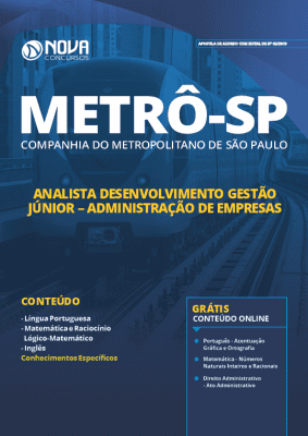 Apostila Metrô SP 2019 Administração de Empresas PDF e Impressa