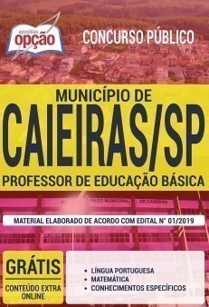 Apostila Prefeitura de Caieiras 2019 PDF e Impressa