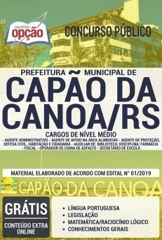 Apostila Prefeitura de Capão da Canoa 2019 PDF e Impressa