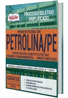 Apostila Prefeitura de Petrolina Pernambuco 2019 PDF e Impressa