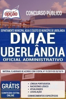 Apostila Concurso DMAE Uberlândia 2020 PDF e Impressa