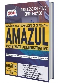 Apostila Concurso AMAZUL 2020 Assistente Administrativo PDF e Impressa