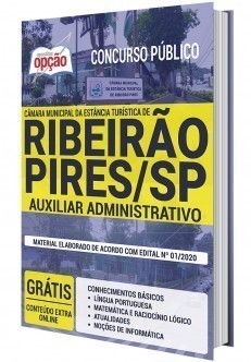 Apostila Concurso Câmara de Ribeirão Pires 2020 Auxiliar Administrativo PDF e Impressa