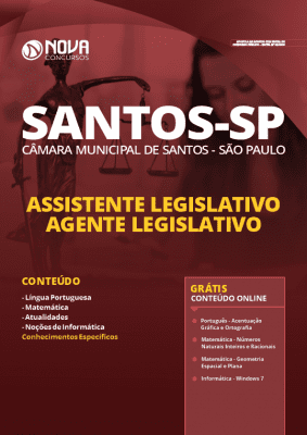 Apostila Concurso Câmara de Santos 2020 Assistente Legislativo Grátis Cursos Online