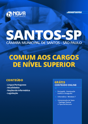 Apostila Concurso Câmara de Santos 2020 Nível Superior Grátis Cursos Online