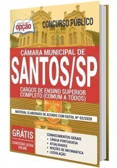 Apostila Concurso Câmara de Santos 2020 Nível Superior PDF e Impressa