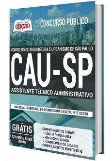 Apostila Concurso CAU SP 2020 Assistente Técnico Administrativo PDF e Impressa