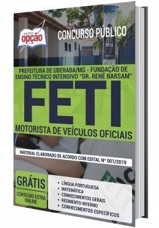 Apostila Concurso FETI 2020 Motorista de Veículos Oficiais PDF e Impressa
