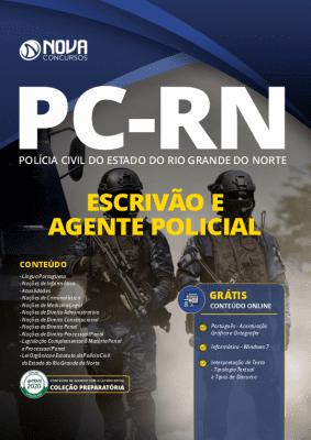 Apostila Concurso PC RN 2020 Escrivão e Agente Policial Grátis Cursos Online