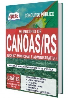Apostila Concurso Prefeitura de Canoas 2020 Técnico Administrativo PDF e Impressa