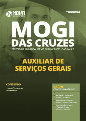 Apostila Concurso Prefeitura de Mogi das Cruzes 2020 Auxiliar de Serviços Gerais Grátis Cursos Online