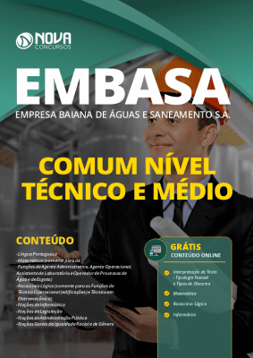Apostila EMBASA 2020 Nível Médio e Técnico Grátis Cursos Online