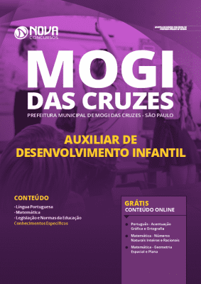 Apostila Prefeitura de Mogi das Cruzes 2020 Auxiliar de Desenvolvimento Infantil Grátis Cursos Online