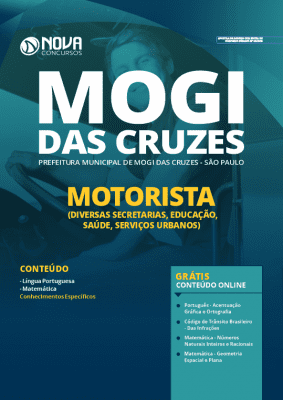 Apostila Prefeitura de Mogi das Cruzes 2020 Motorista Grátis Cursos Online
