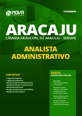 Apostila Câmara de Aracaju 2020 Analista Administrativo Grátis Cursos Online