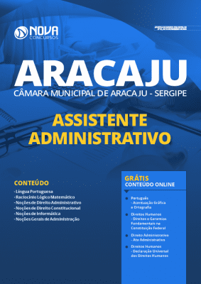 Apostila Câmara de Aracaju 2020 Assistente Administrativo Grátis Cursos Online