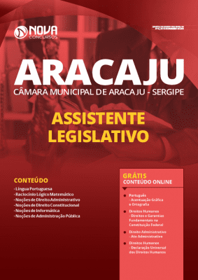 Apostila Câmara de Aracaju 2020 Assistente Legislativo Grátis Cursos Online