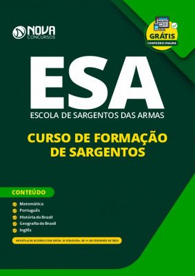 Apostila ESA 2020 Escola de Sargentos das Armas Grátis Curso Online