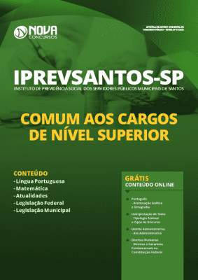 Apostila Concurso IPREVSANTOS 2020 Nível Superior Grátis Cursos Online
