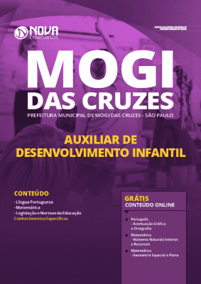 Apostila Concurso Prefeitura de Mogi das Cruzes 2020 Auxiliar de Desenvolvimento Infantil Grátis Cursos Online