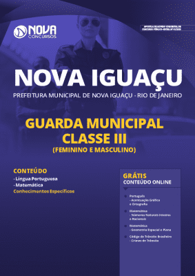 Apostila Concurso Prefeitura de Nova Iguaçu 2020 Guarda Municipal Grátis Cursos Online