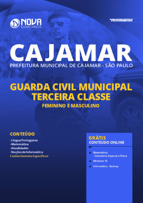 Apostila Prefeitura de Cajamar SP 2020 Guarda Municipal Grátis Cursos Online