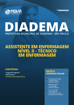 Apostila Prefeitura de Diadema 2020 Técnico em Enfermagem Grátis Cursos Online