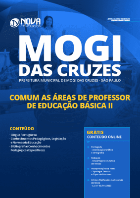 Apostila Concurso Prefeitura de Mogi das Cruzes 2020 Professor de Educação Básica II Impressa e PDF Grátis Cursos Online