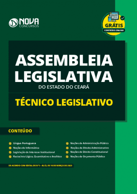 Apostila Concurso Assembleia Legislativa CE 2020 Técnico Legislativo Grátis Cursos Online