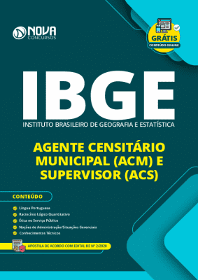 Apostila Agente Censitário do IBGE 2020 Grátis Cursos Online