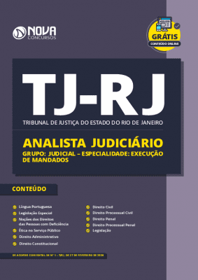 Apostila Concurso TJ RJ 2020 Analista Judiciário Especialidade Execução de Mandados Grátis Cursos Online