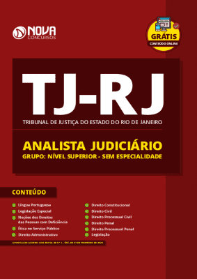 Apostila TJ RJ 2020 Analista Judiciário Impressa e PDF Grátis Cursos Online Sem Especialidade