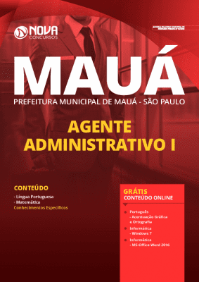 Apostila Prefeitura de Mauá SP 2020 Agente Administrativo Grátis Cursos Online