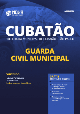 Apostila Concurso Prefeitura de Cubatão 2020 Guarda Municipal Grátis Cursos Online