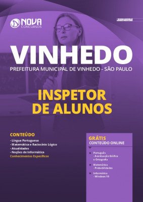 Apostila Prefeitura de Vinhedo 2020 Inspetor de Alunos Grátis Cursos Online