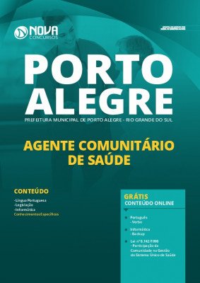 Apostila Concurso Prefeitura de Porto Alegre 2020 Agente Comunitário de Saúde Grátis Cursos Online.