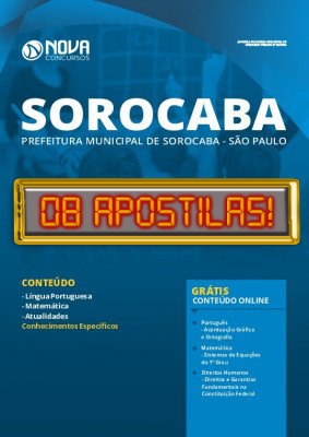 Apostila Concurso Prefeitura de Sorocaba 2020 Grátis Cursos Online