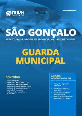 Apostila Prefeitura de São Gonçalo RJ 2020 Guarda Municipal Grátis Cursos Online