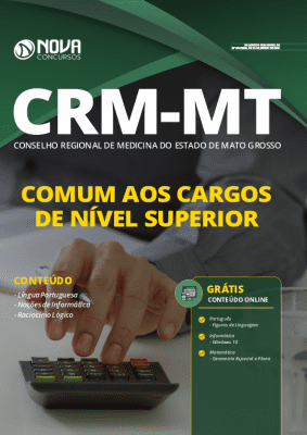 Apostila Concurso CRM MT 2020 Cargos de Nível Superior Impressa e PDF Grátis Cursos Online