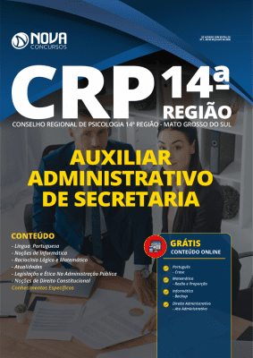 Apostila Concurso CRP 14 MS 2020 Grátis Cursos Online Auxiliar Administrativo de Secretaria